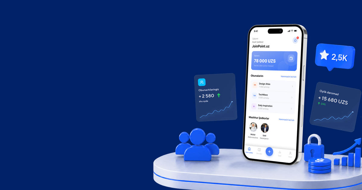 Keys: ATMOS va JoinPoint blogerlarni monetizatsiya qilish uchun to‘lov infratuzilmasini qanday yaratgan Keys: ATMOS va JoinPoint blogerlarni monetizatsiya qilish uchun to‘lov infratuzilmasini qanday yaratgan